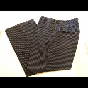 Lane Bryant Black Pinstriped Dress Pants